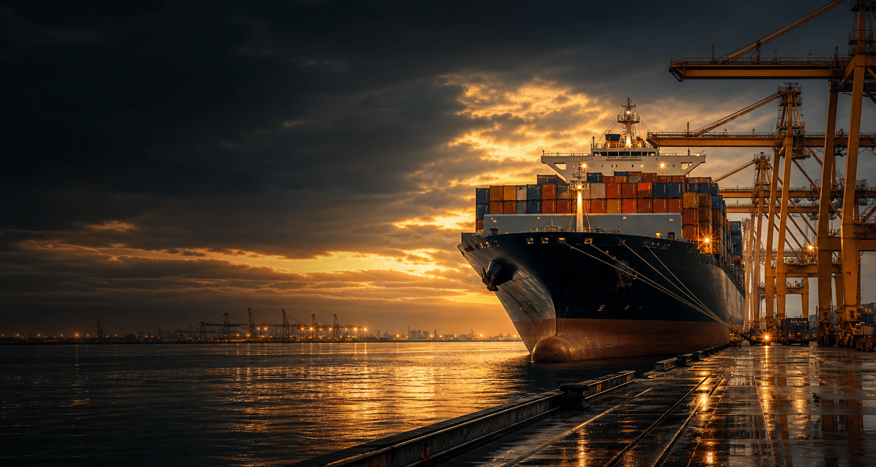 Atlas Agro Trading international port logistics Container vessel at an international port